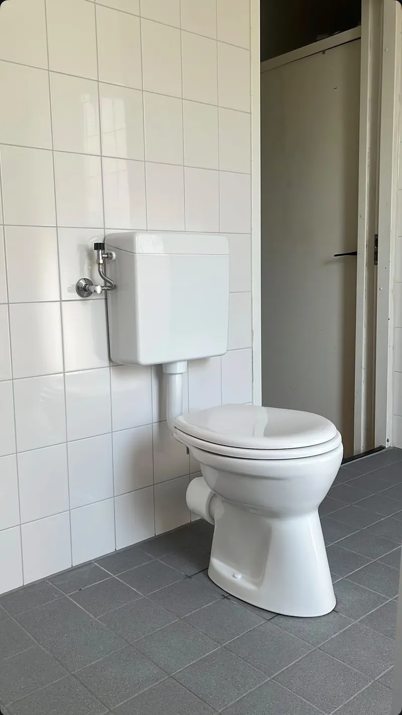 Staand toilet met opbouwreservoir